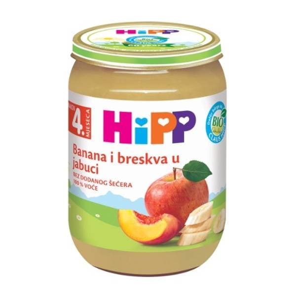 HIPP kašica banana breskva 190g 0