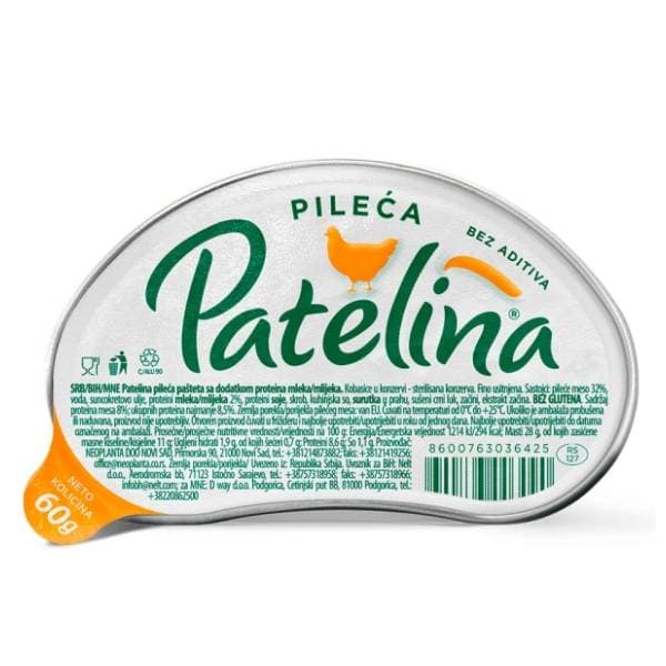 Pašteta PATELINA pileća 60g 0