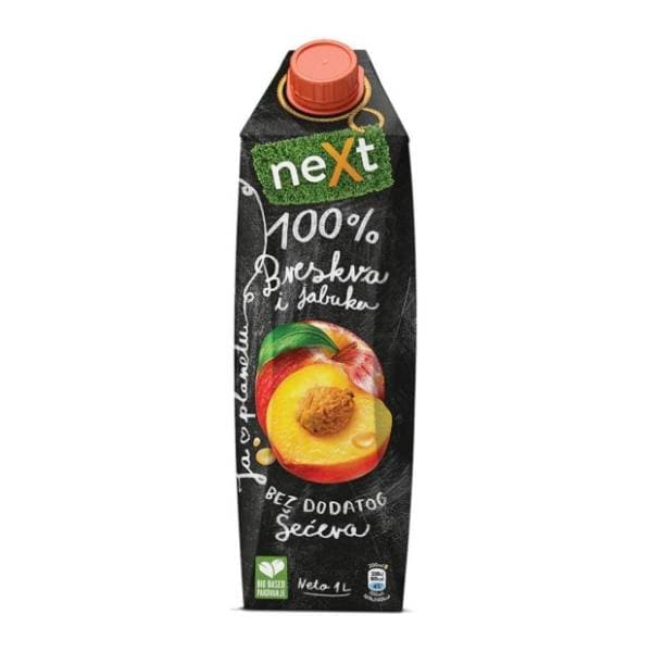 Voćni sok NEXT Premium breskva 100% 1l 0