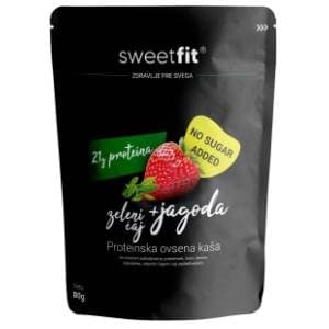 SWEETFIT proteinska ovsena kaša zeleni čaj i jagoda 80g