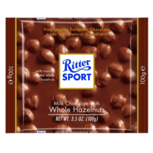 Čokolada RITTER SPORT celi lešnici 100g