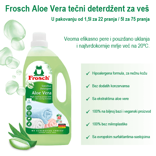 Frosch Aloe Vera tečni deterdžent, 5 l