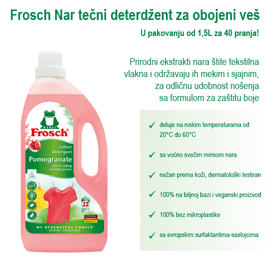 Frosch Pomegranate tečni deterdžent, 1,5 l