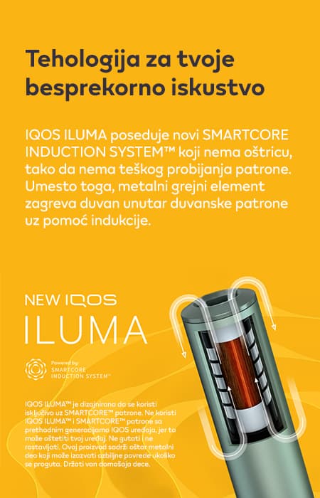 IQOS ILUMA - SMARTCORE INDUCTION SYSTEM tehnologija