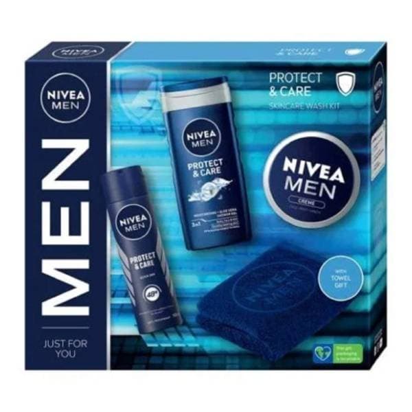NIVEA MEN set Protect & care (poklon peškir) 0