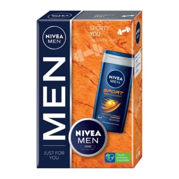 NIVEA MEN set Sporty you (gel za tuširanje i univerzalna krema) 0