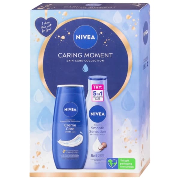 NIVEA set Caring moment (gel za tuširanje i mleko za telo) 0