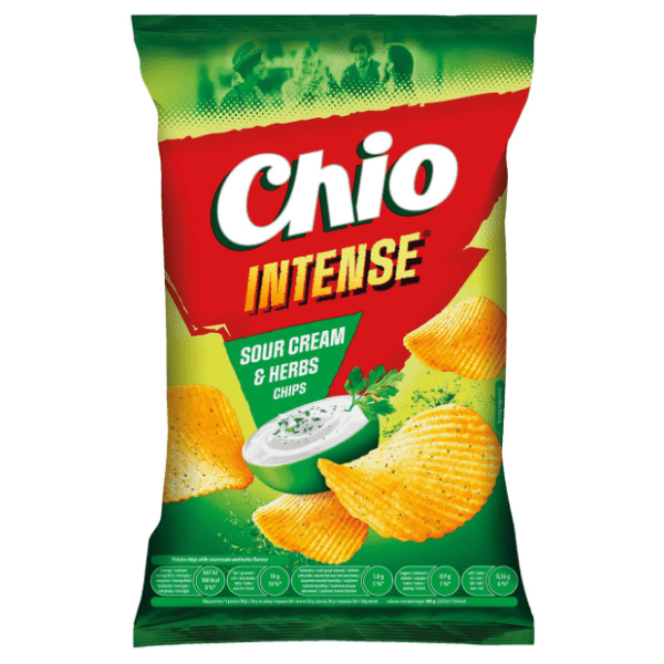 Čips CHIO intense sour cream & herbs 130g 0