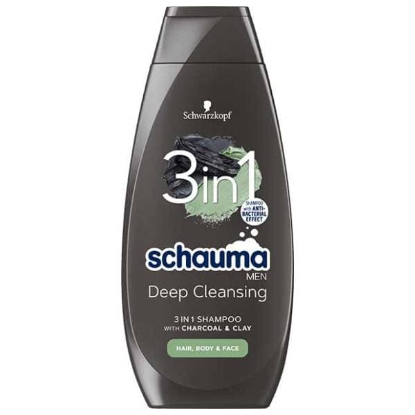 Šampon SCHAUMA Men 3in1 charcoal & clay 400ml 0