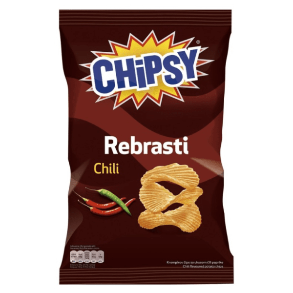 Čips Chipsy rebrasti chili 95g 0