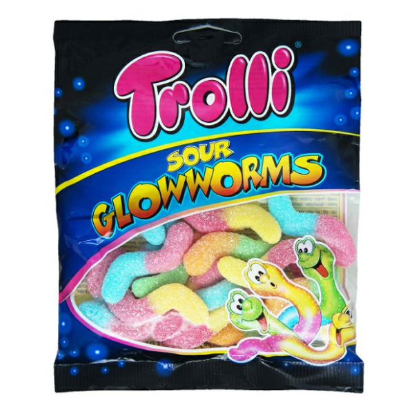 Gumene bombone TROLLI glowworms 100g 0