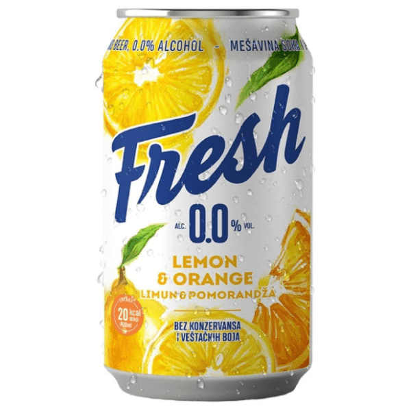JELEN Fresh limun pomorandža 0% 0,33l 0