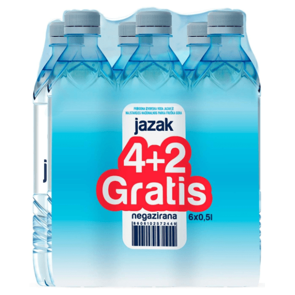 Negazirana voda JAZAK 500ml 4+2 gratis 0