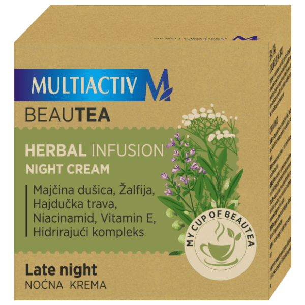 MULTIACTIV herbal infusion beautea noćna krema 50ml 0