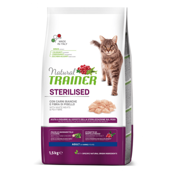 NATURAL TRAINER hrana za sterilisane mačke ćuretina 1,5kg 0