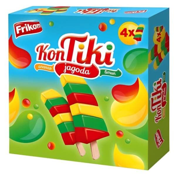 Sladoled FRIKOM Kontiki jagoda multipack 4x70ml 0