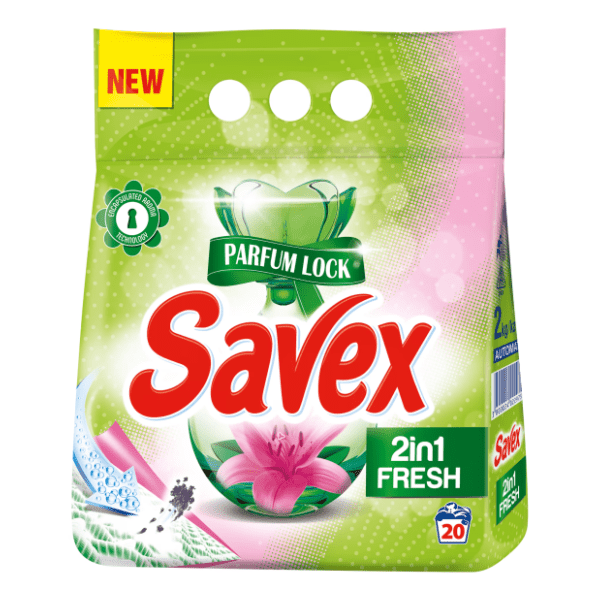 SAVEX 2in1 fresh deterdžent za veš 20 pranja (2kg) 0