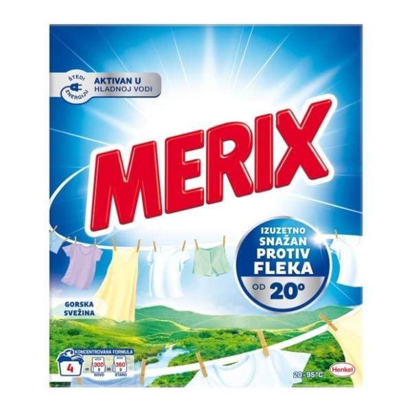 MERIX mountain fresh deterdžent za veš 4 pranja (360g) 0