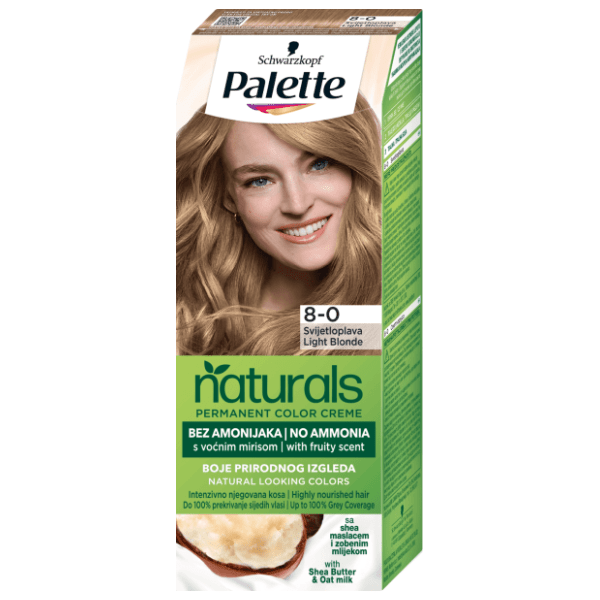 PALETTE Naturals farba za kosu 8.0 light blonde 0