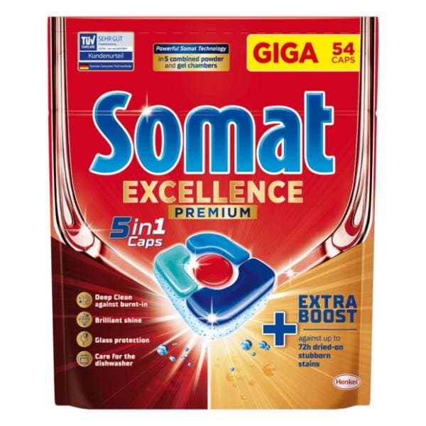 SOMAT excellence premium tablete za mašinsko pranje sudova 54kom 0