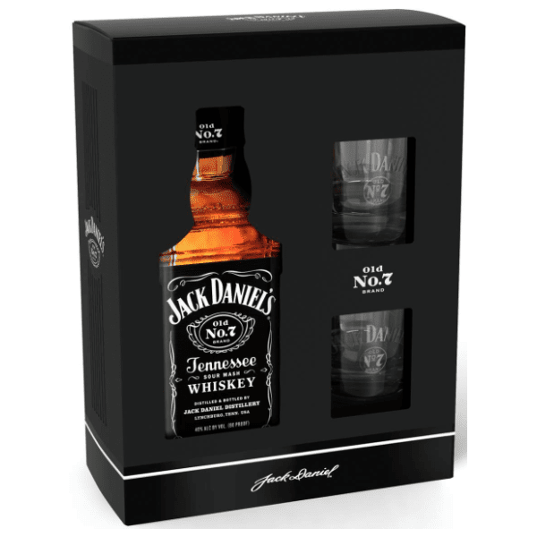 Viski JACK DANIEL'S 0,7l + 2 čaše 0