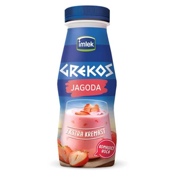 Voćni jogurt GREKOS jagoda ekstra kremast 250g 0