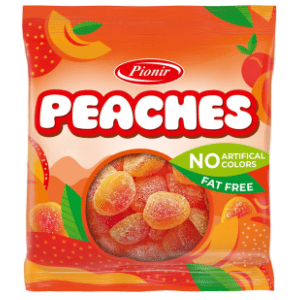 Bombone gumene PIONIR Gummy peaches 100g slide slika