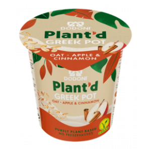 Grčki ovseni jogurt DODONI Plant jabuka cimet 150g slide slika
