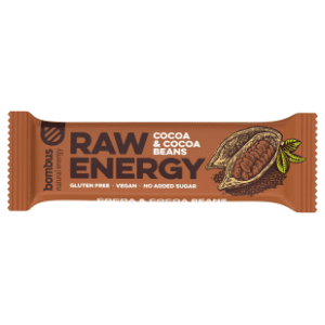 BOMBUS raw energy bar kakao i kakao zrna 50g slide slika