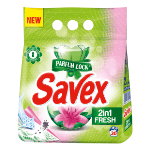 SAVEX 2in1 fresh deterdžent za veš 20 pranja (2kg) slide slika