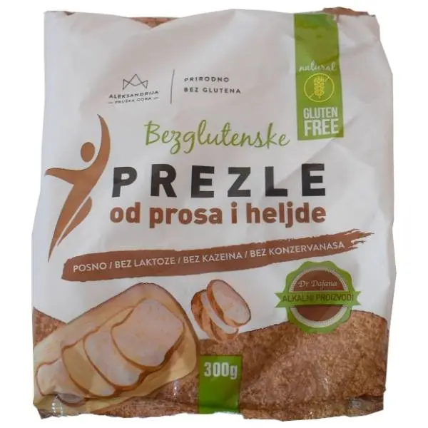 ALEKSANDRIJA bezglutenske prezle od prosa i heljde 300g 0