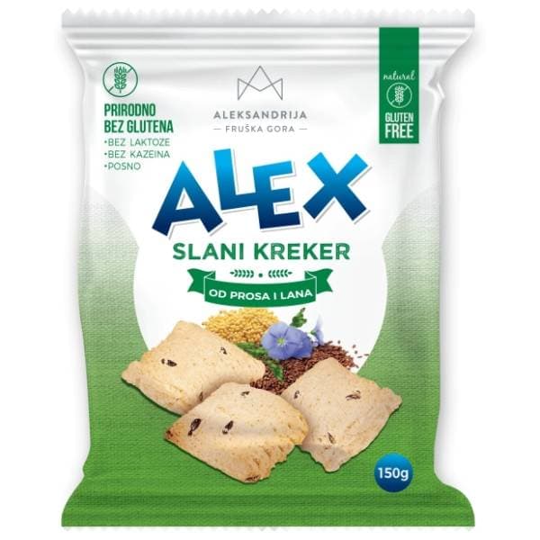 ALEKSANDRIJA slani kreker proso lan 150g 0