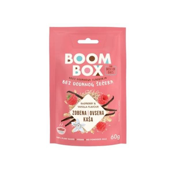 BOOM BOX ovsena kaša malina vanila 60g 0