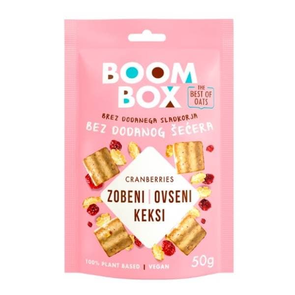 BOOM BOX ovseni keks brusnica 50g 0