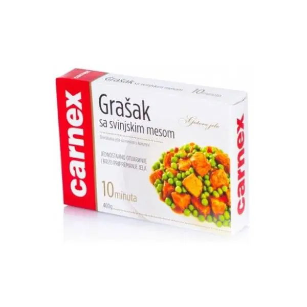 CARNEX Grašak sa svinjskim mesom 400g 0