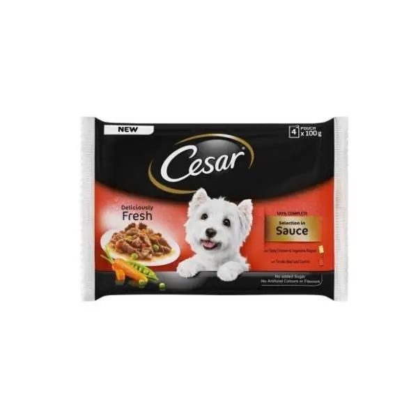 CESAR meso i povrće u sosu 4x100g 0