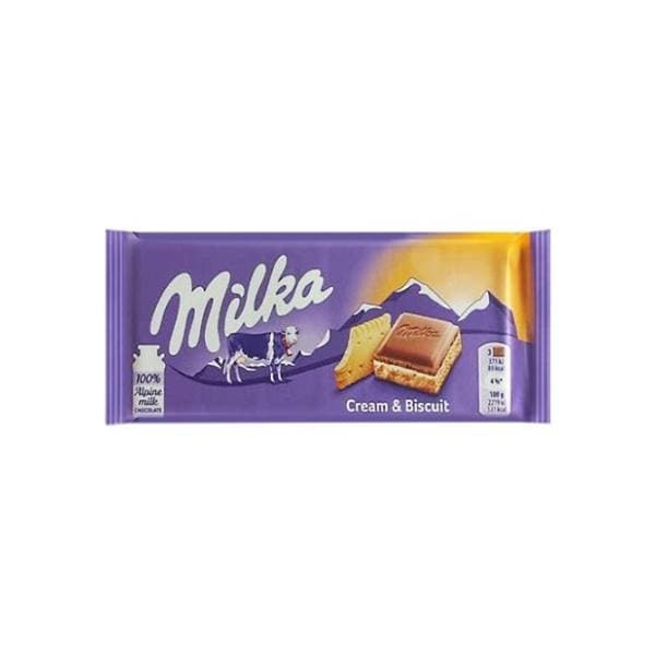 Čokolada MILKA cream & biscuit 100g 0
