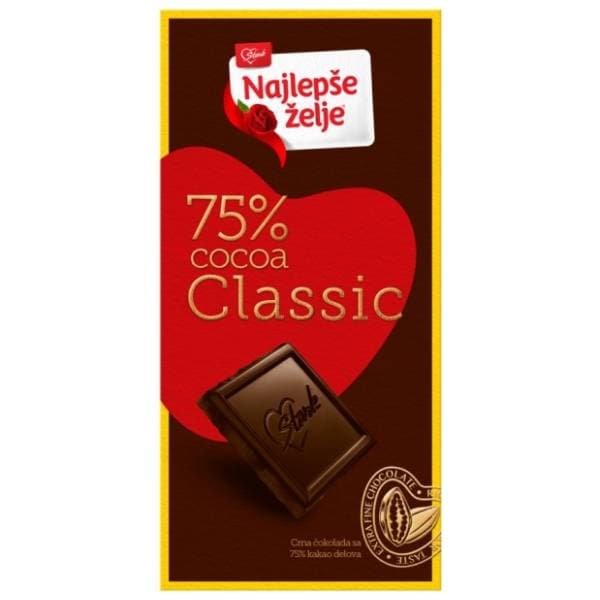 Čokolada ŠTARK Najlepše želje Crna 75g 0