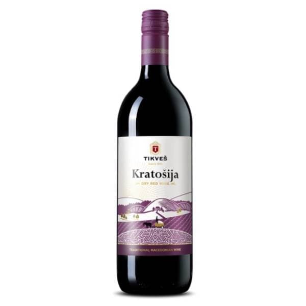Crno vino TIKVEŠ Kratošija 1l 0