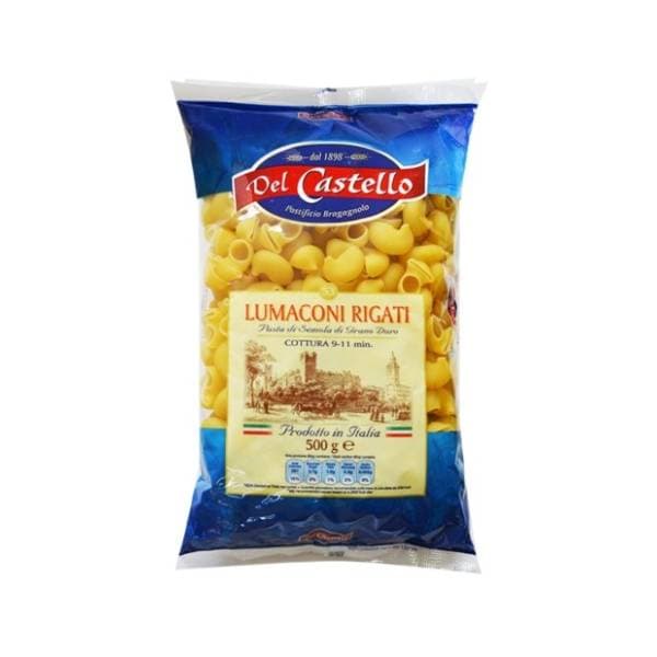 Testenina DEL CASTELLO Lumaconi rigati 500g 0