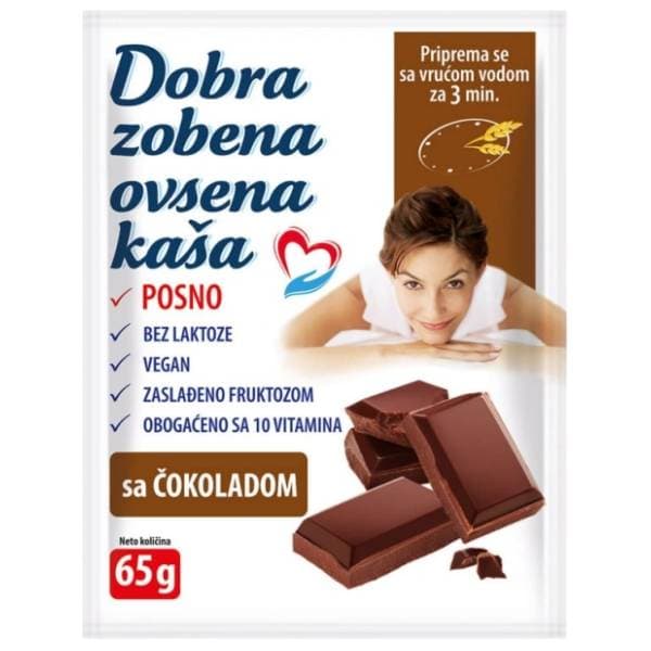 DOBRA ovsena kaša čokolada 65g 0