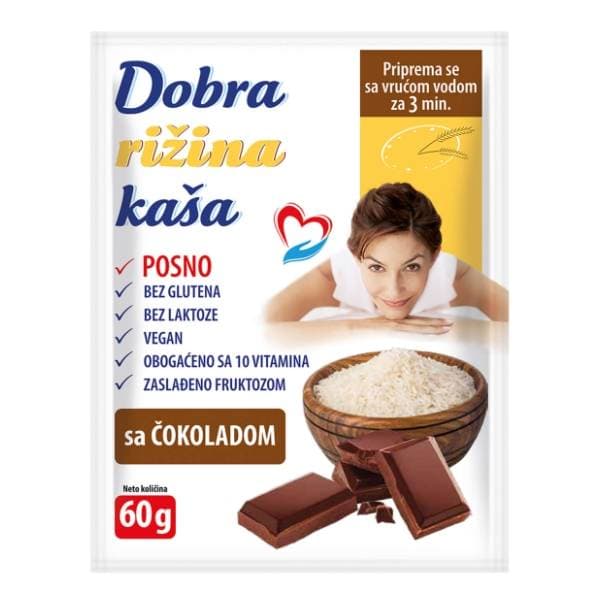 DOBRA pirinčana kaša čokolada 60g 0