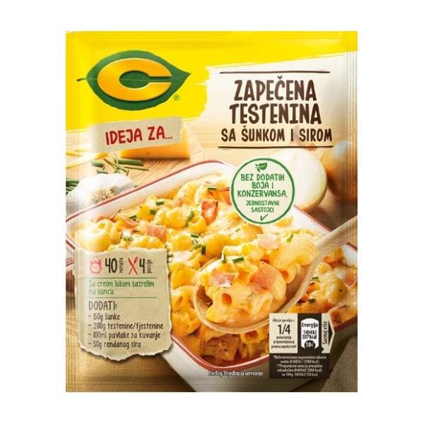 Dodatak C zapečena testenina šunka sir 39g 0