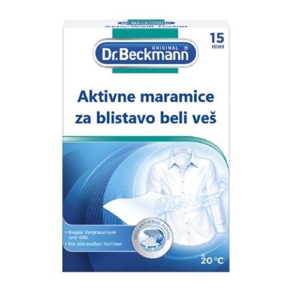 DR.BECKMANN aktivne maramice za beli veš 15kom 0