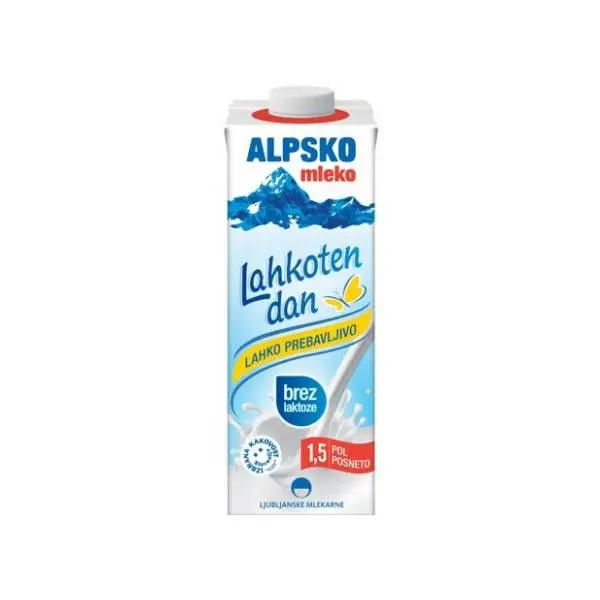 Dugotrajno mleko ALPSKO bez laktoze 1l 0