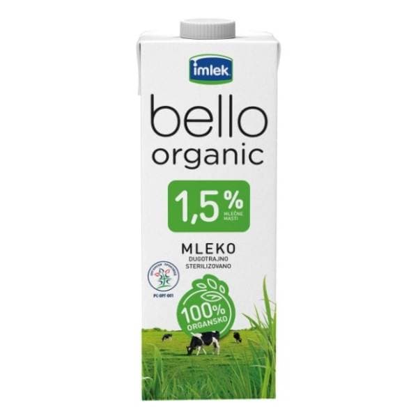 Dugotrajno mleko BELLO organsko 1,5%mm 1l 0