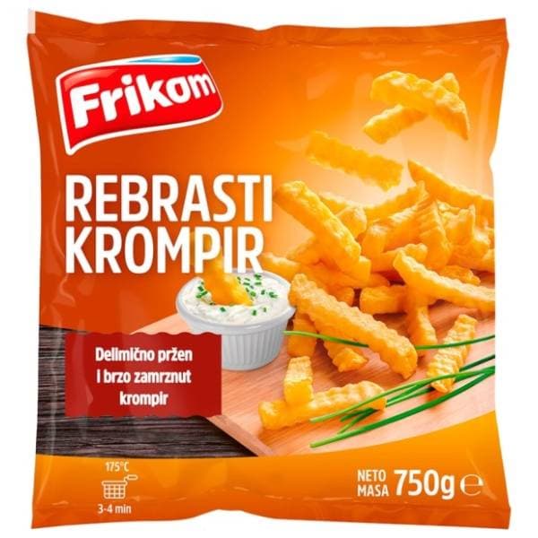 FRIKOM pomfrit rebrasti 750g 0