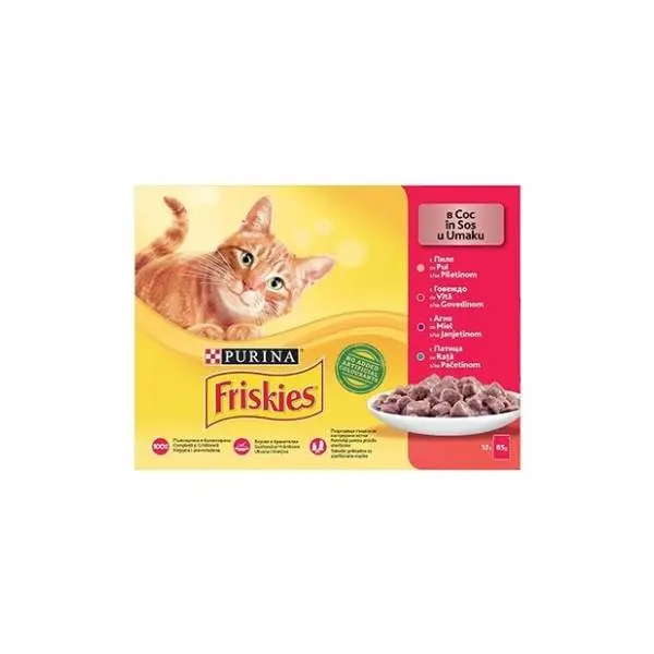 FRISKIES piletina govedina jagnjetina i pačetina 12x85g 0
