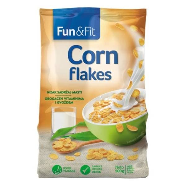 FUN & FIT Corn flakes 500g 0