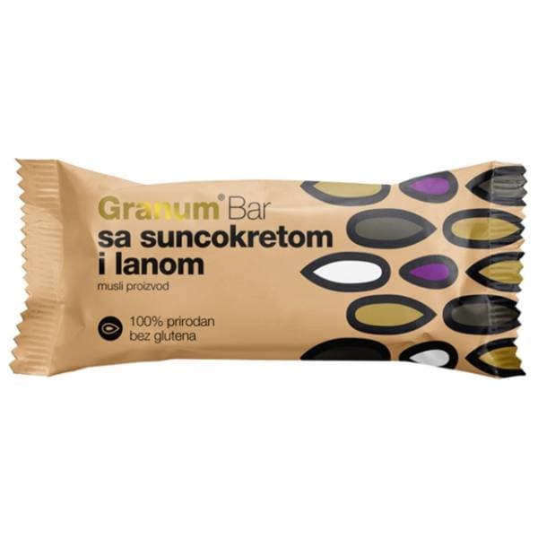 GRANUM Bar sa suncokretom i lanom 30g 0